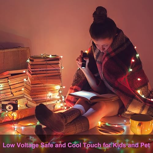 Miniatura 6 de Lightshare Guirnalda de 300 luces LED de 99 pies, 9 modos, 30 V, enchufable, con control remoto, para el hogar, jardín, patio, Navidad, boda,