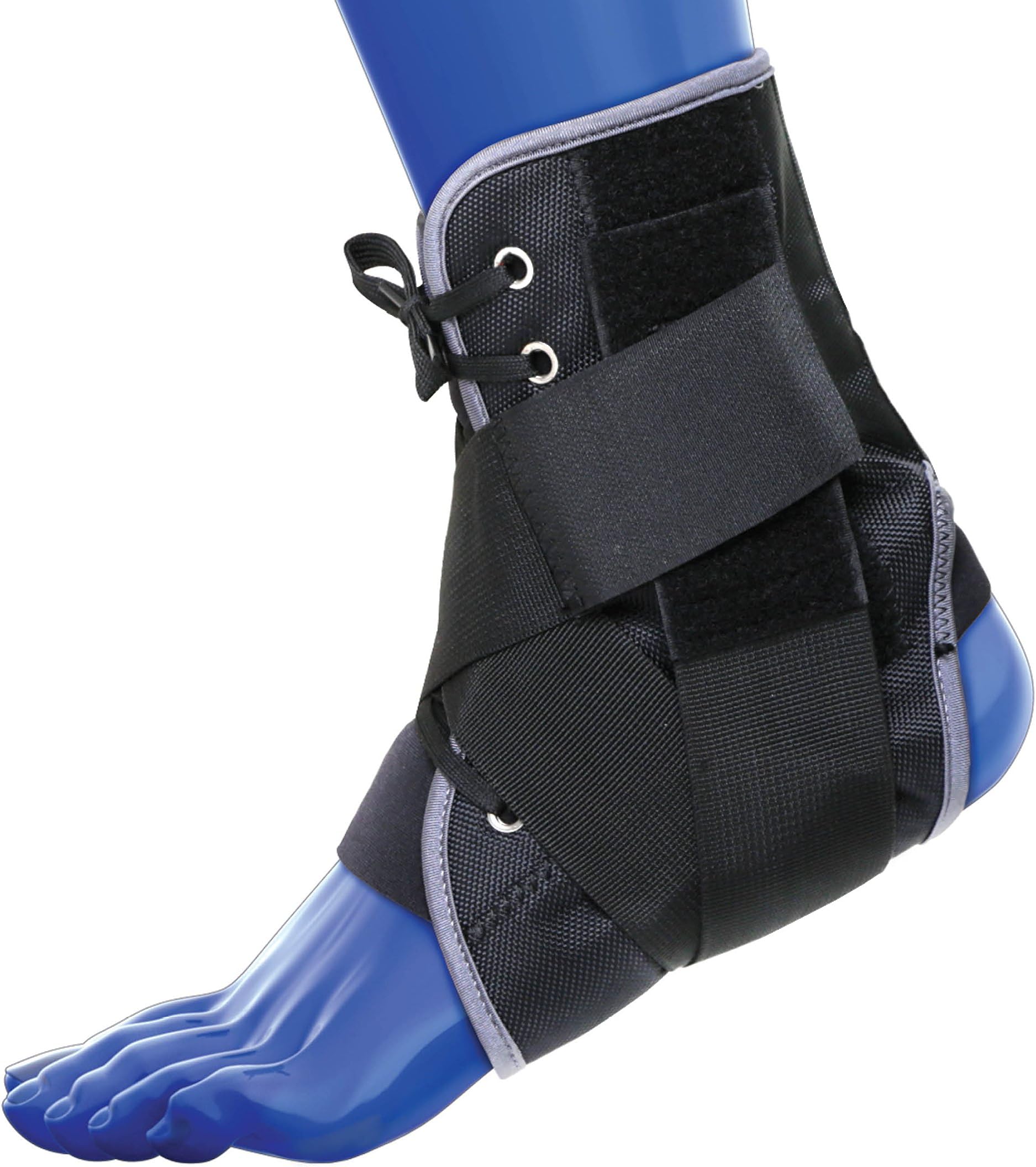 Lace Up Ankle Support Brace | Medical Grade Firm Adjustable Stabilizing Compression Strap Aiding Sprains Strains and Arthritic Ankles, Plantar Fasciitis, Achilles Tendonitis, Ligament Damage