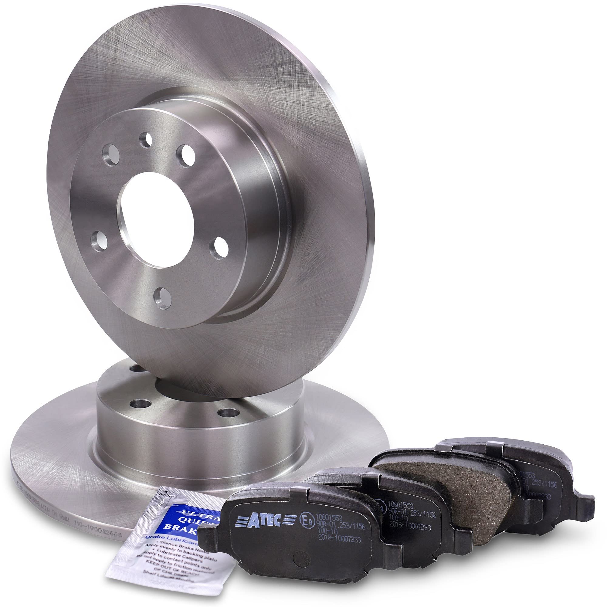 BESTPRICE Set freni asse posteriore incl. dischi freno Ø 251,4 mm pieni + pastiglie freno posteriori, compatibile con ALFA ROMEO 147 (937_)