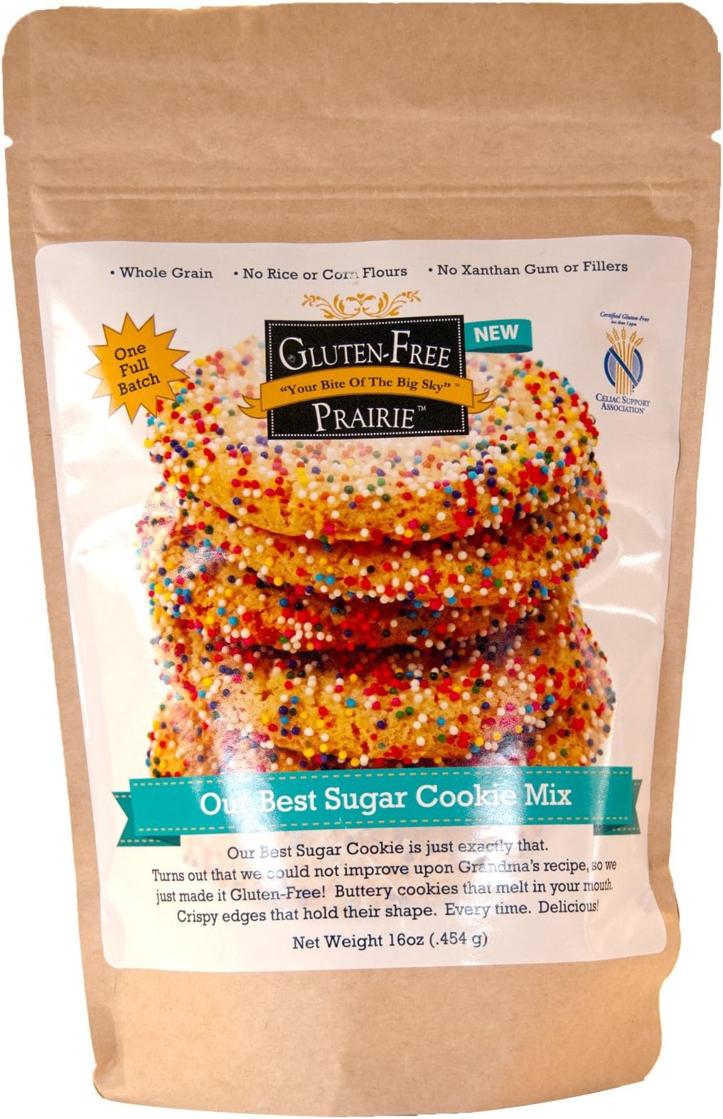 Gluten-Free Prairie Our Best Sugar Cookie Mix, Certified Gluten Free Purity Protocol, Non-GMO, 16 Ounces
