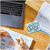 Vista 6 de Extra Gum Smooth Mint Sugarfree Gum Bulk, Individually Wrapped, Perfect for Fresh Breath at School, Work, and Travel, 15 Count, Pack of 10