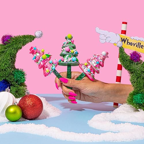 Miniatura 4 de Fancy Sprinkles Mariah Tree - Molde para tartas, 4 cavidades de silicona reutilizable, para hornear y decoración de postres, incluye 8 varillas