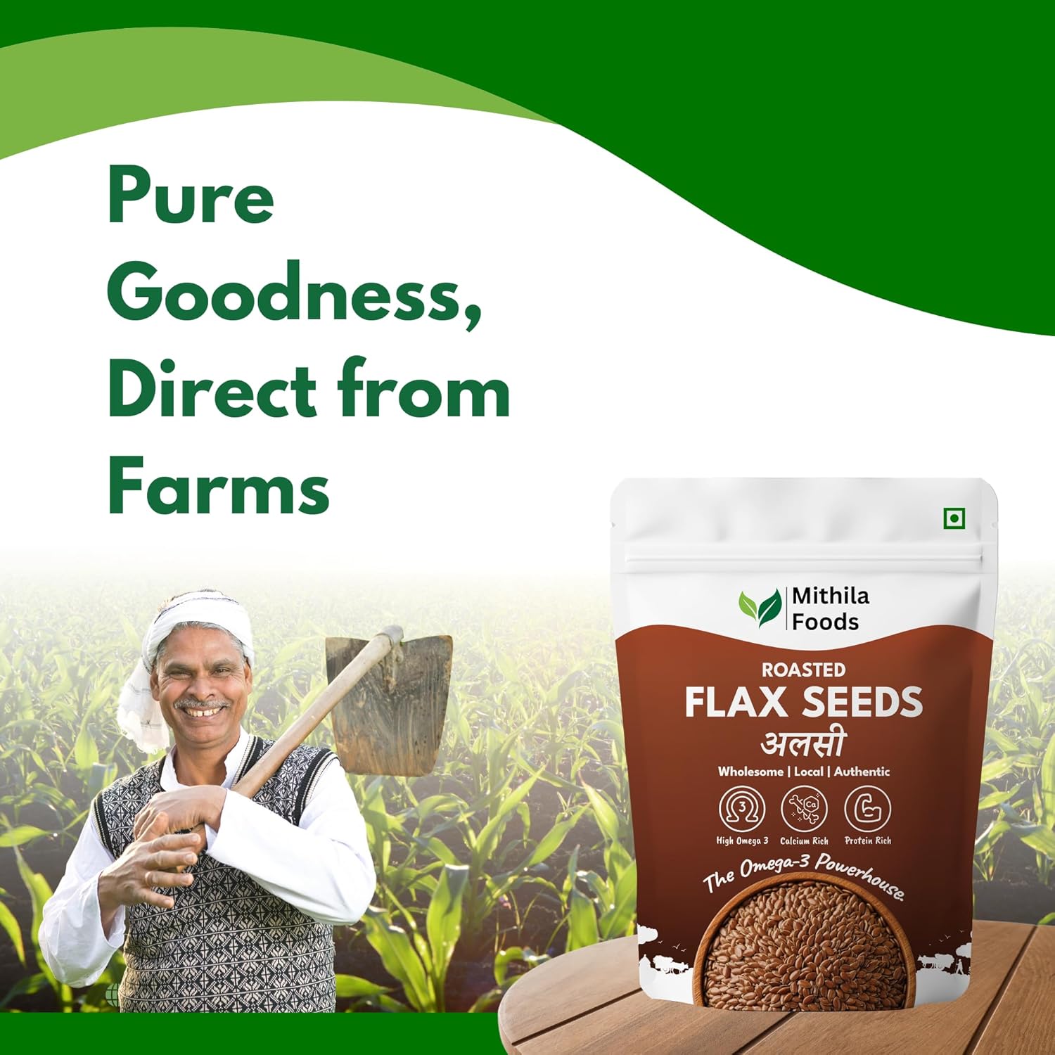 Mithila Foods 200G Premium Roasted Flax Seeds | Omega-3 &Amp; Hi...