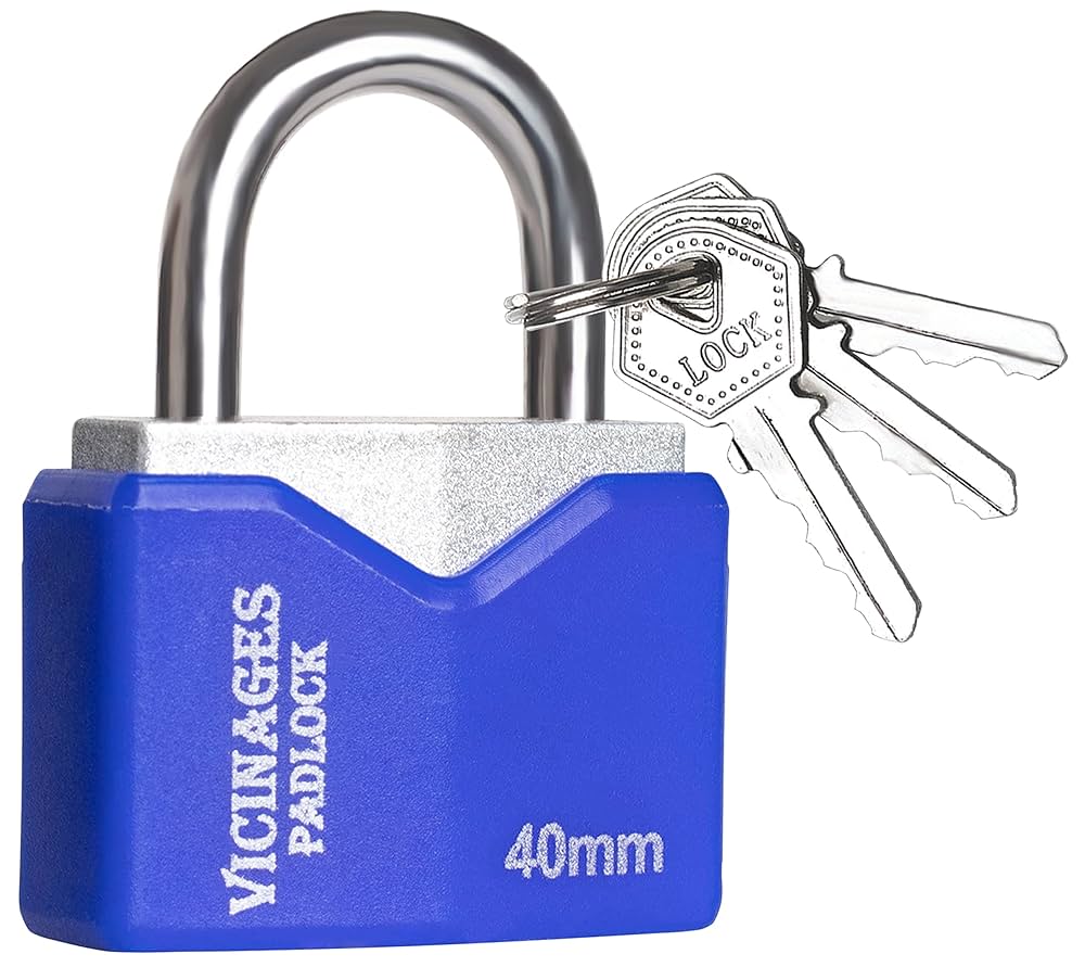 Amazon | 南京錠カバー アルミニウムロック 同じ鍵付き 1-9/16