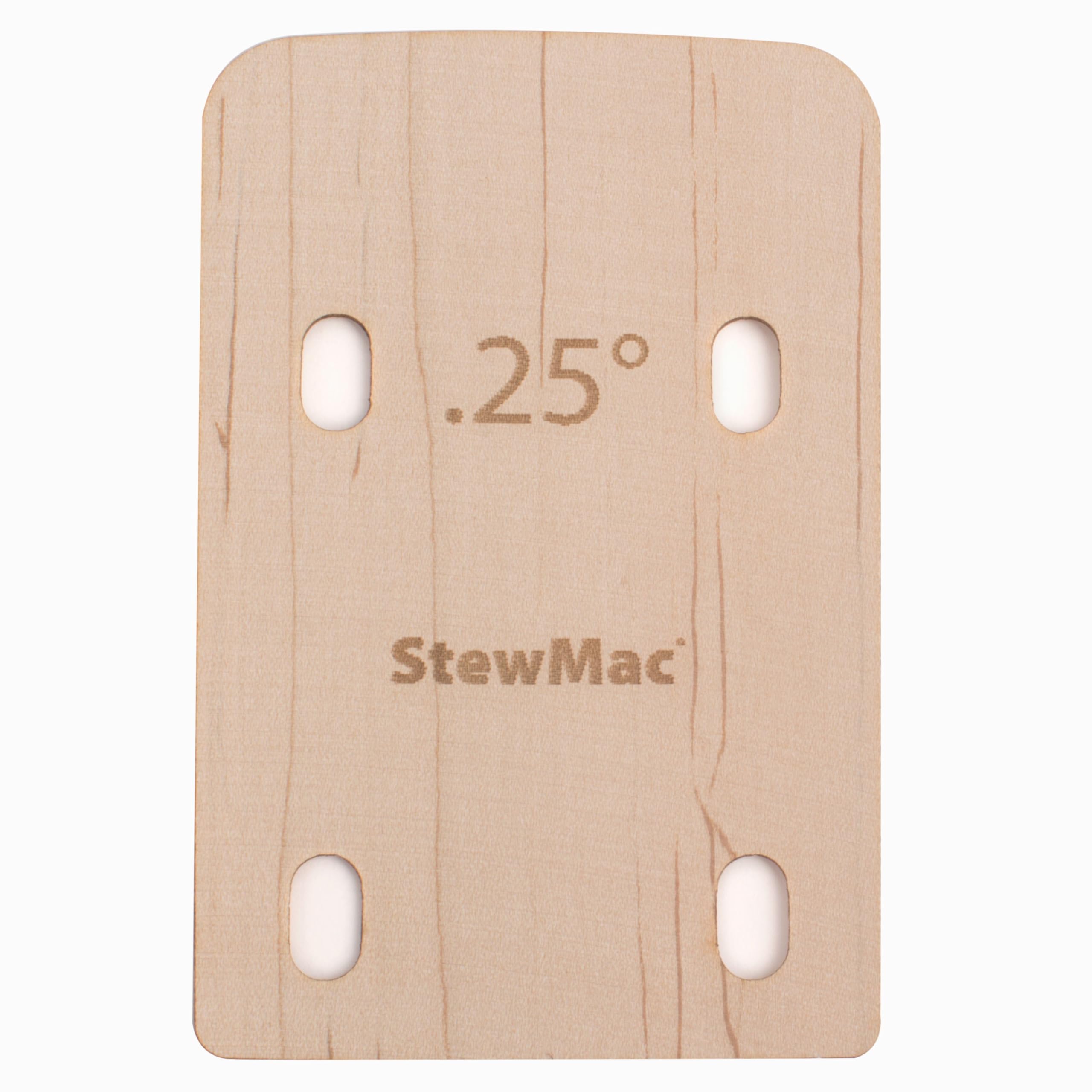 StewMac Cale de cou pour basse, formée, 0,25 degré