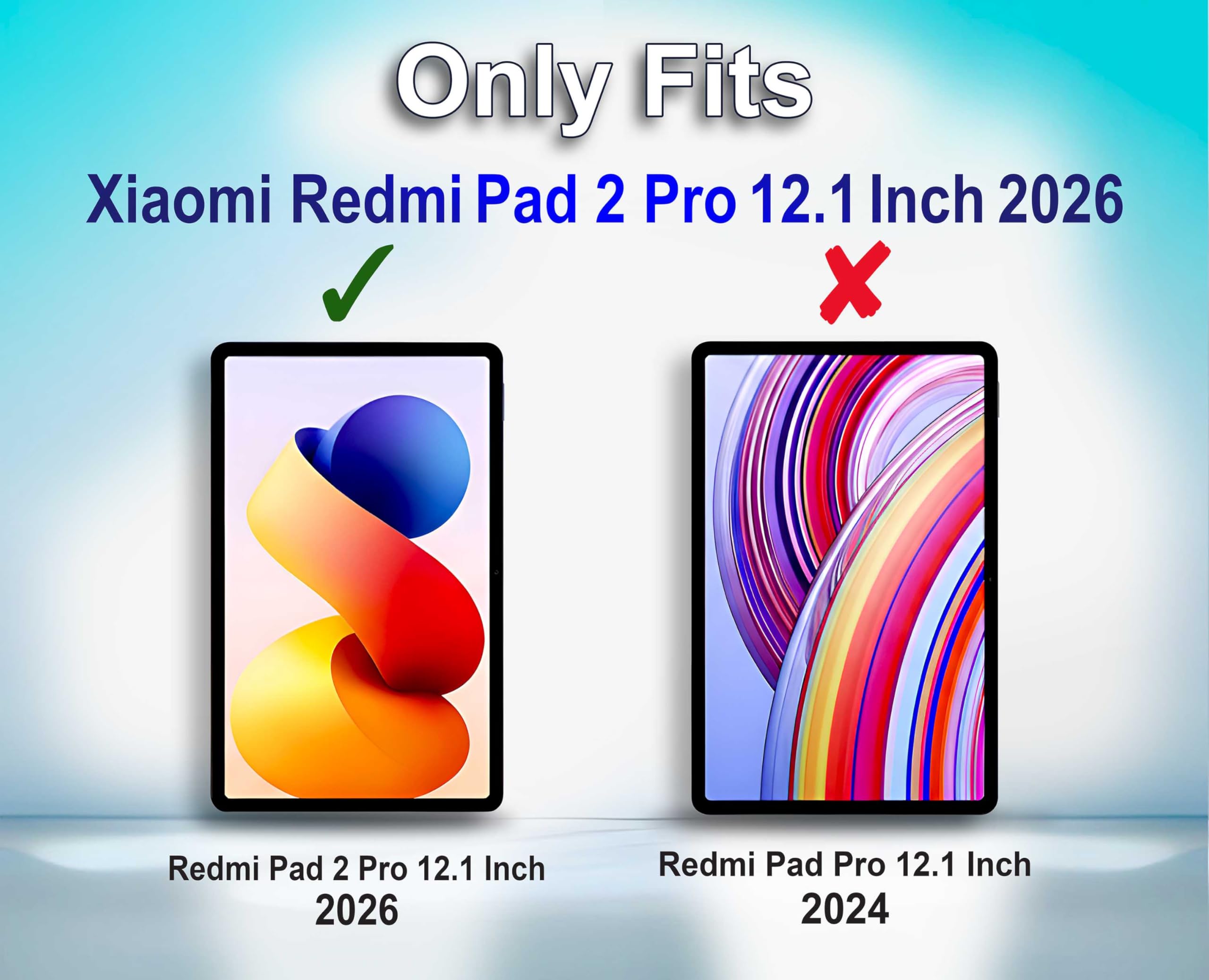 ProElite Case Cover for Redmi Pad 2 Pro 12.1 inch Case, Slim Trifold Flip case Cover for Xiaomi Redmi Pad 2 Pro 12.1 inch Tablet [Auto Sleep Wake Feature], Black — Amazon image 2