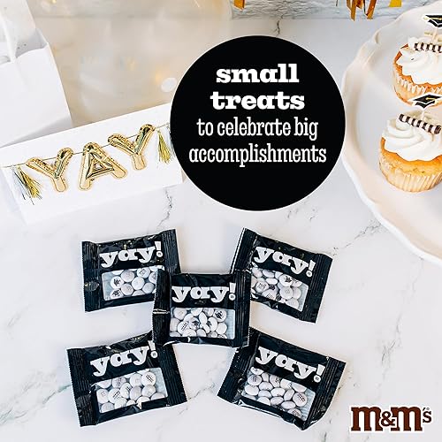 Miniatura 6 de M&M'S YAY! - Recuerdos de fiesta de graduación (30 unidades), estampado de M&M'S con iconos temáticos de graduación, perfecto para fiestas de