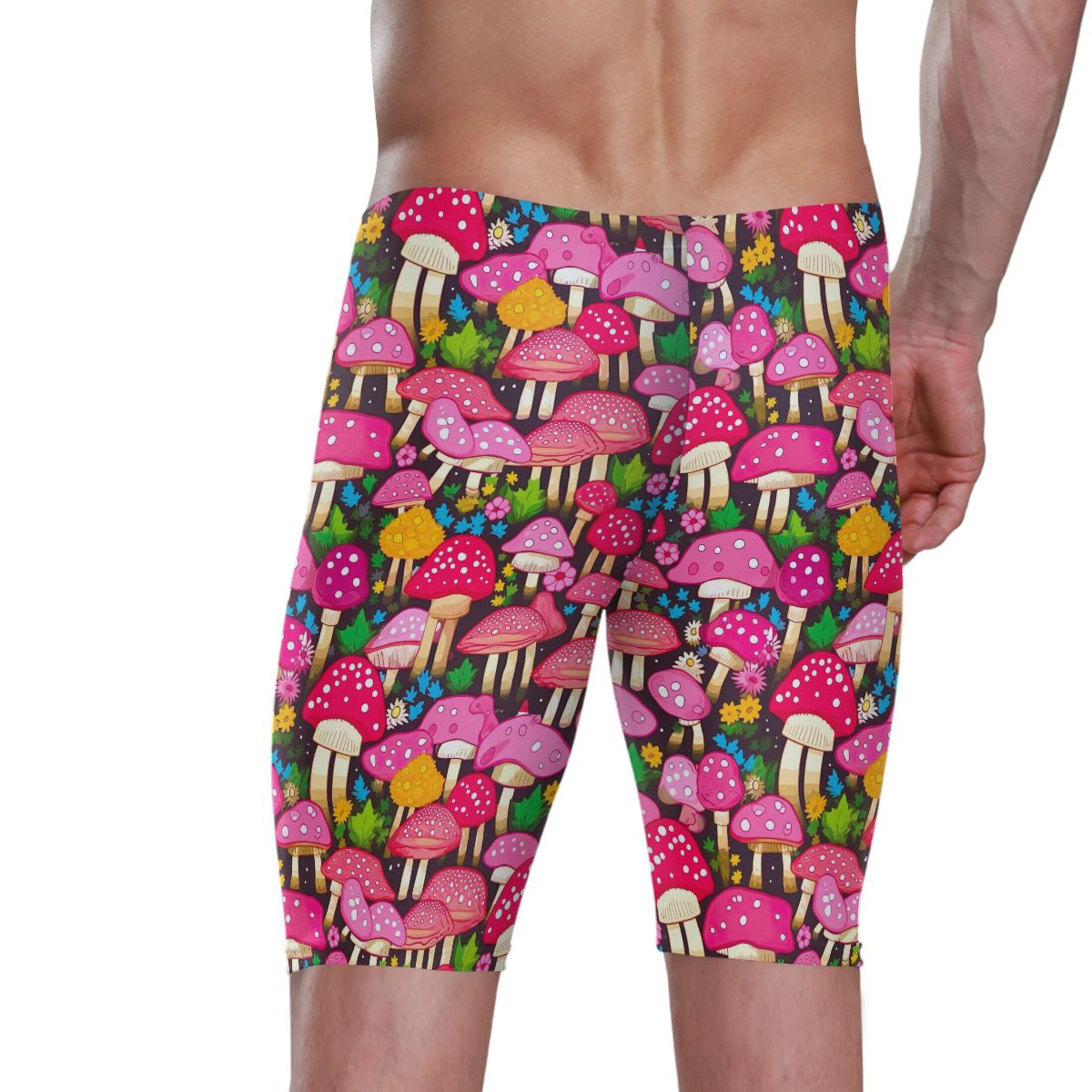 UMIRIKO Mushroom Colorful Swim Jammers Swimsuit for Men XXL B0401973