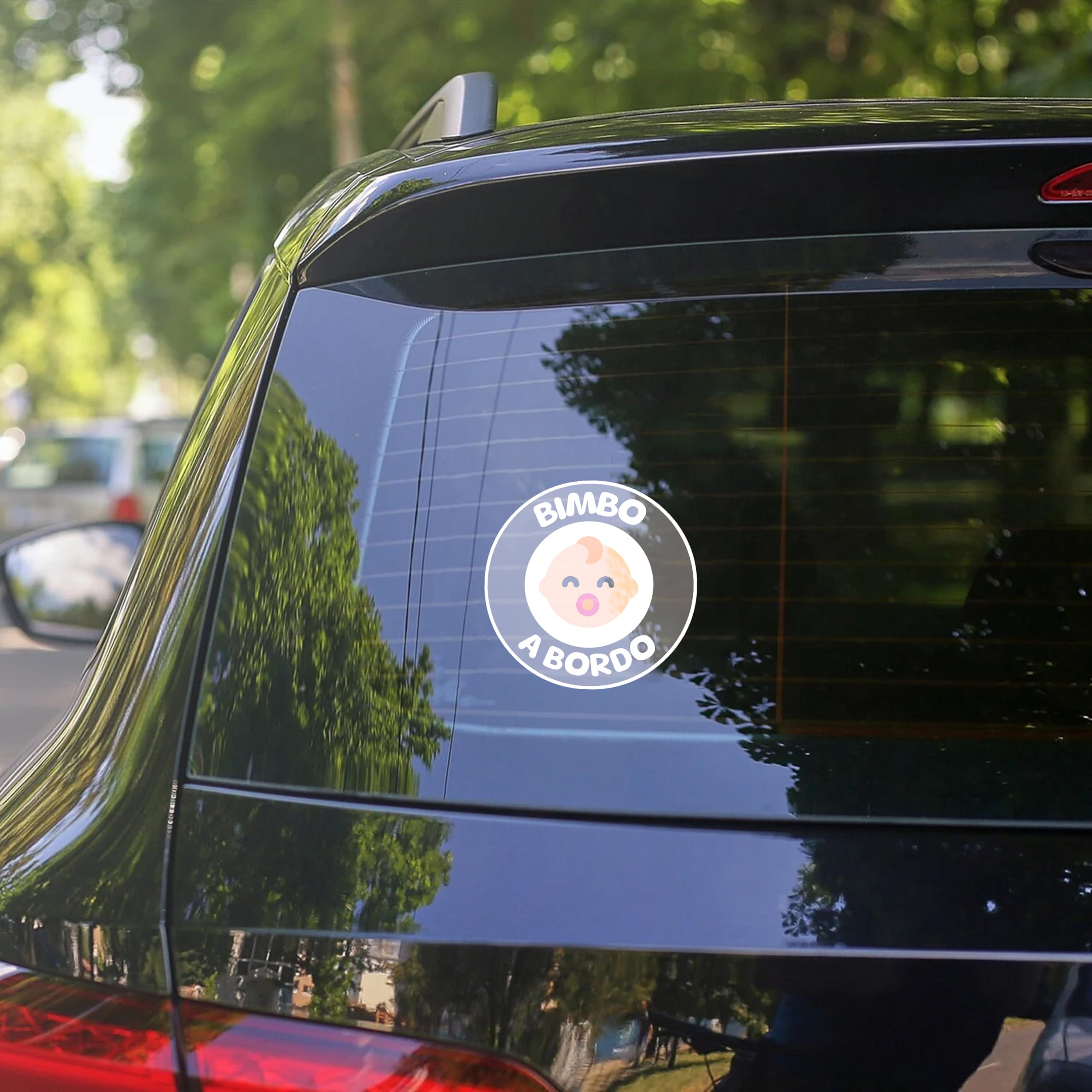 Adesivo Bimbo A Bordo Per Auto - 16x15.5 Cm, Resistente UV E Impermeabile, Design Italy Classic - Foto 8
