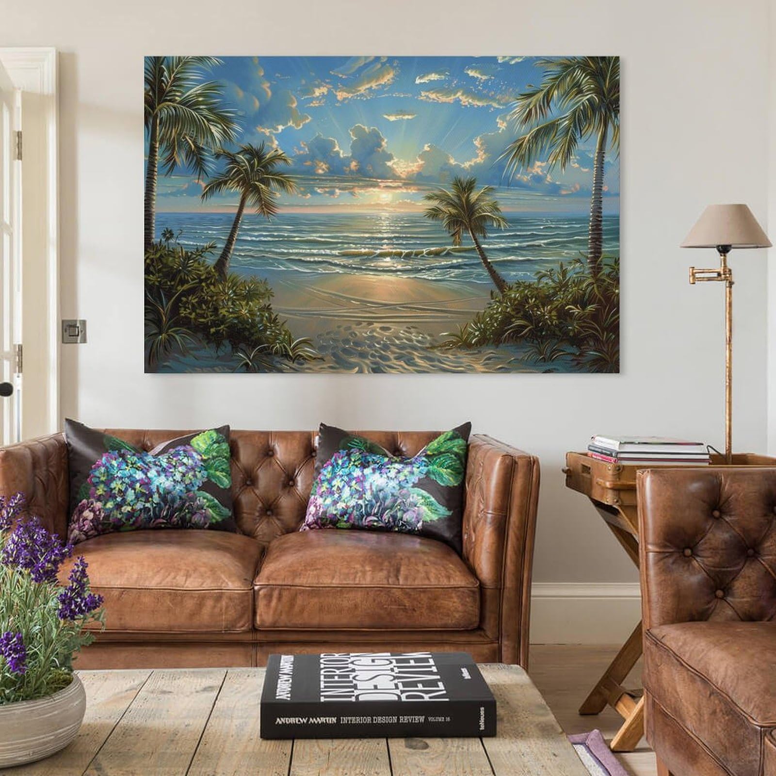 風景画 ヤシの木と海のパステル画 風景画 ヤシの木と海のパステル画 風景画 ヤシの木と