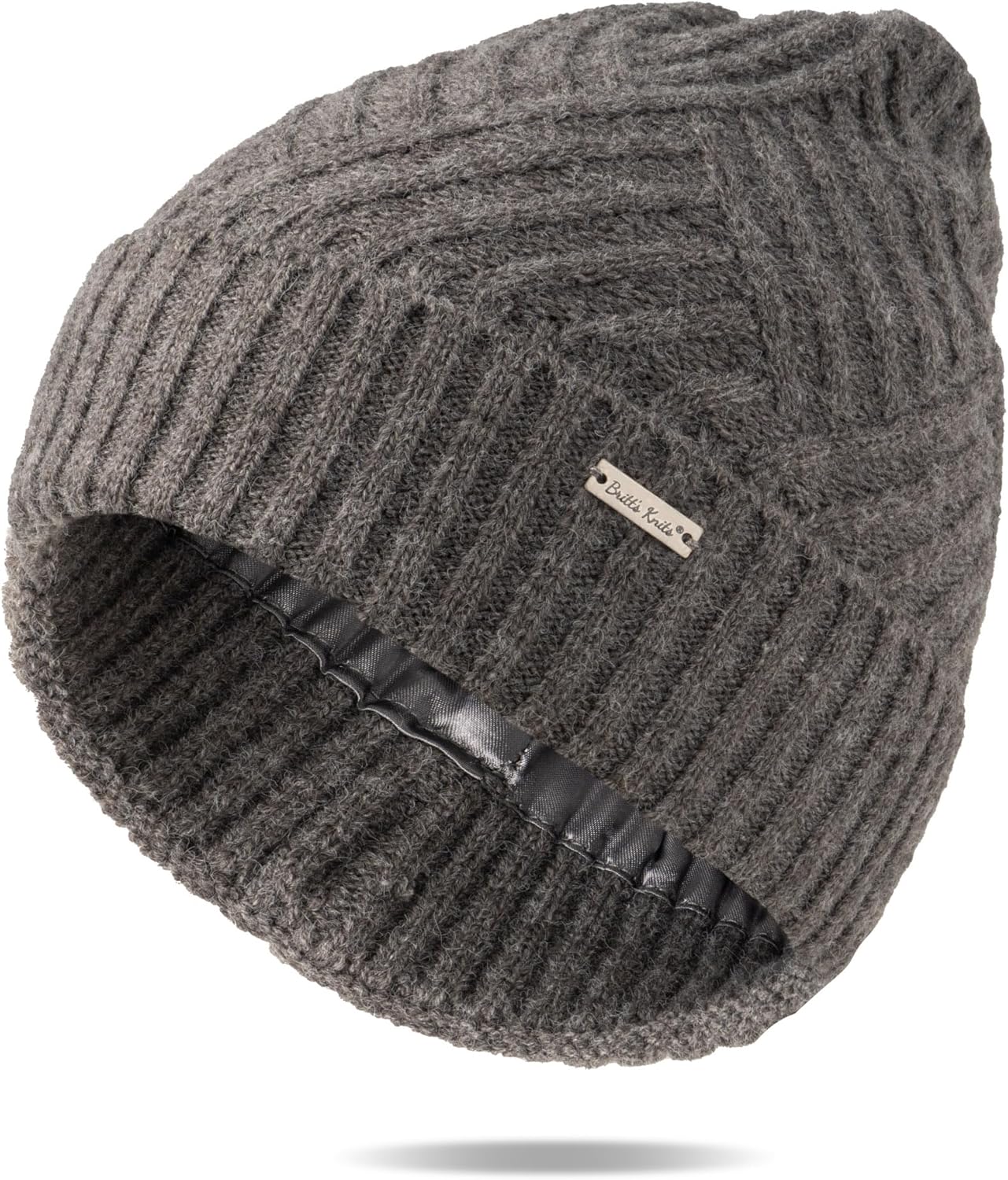 Britt's Knits Satin Lined Beanie Winter Hat for Women Stylish Cold Weather Womens Warm Hat
