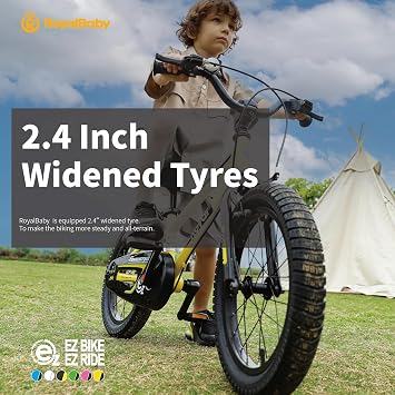 RoyalBaby EZ Kids Bike, 12-20 Inch Balance & Pedal, Safer for Beginners