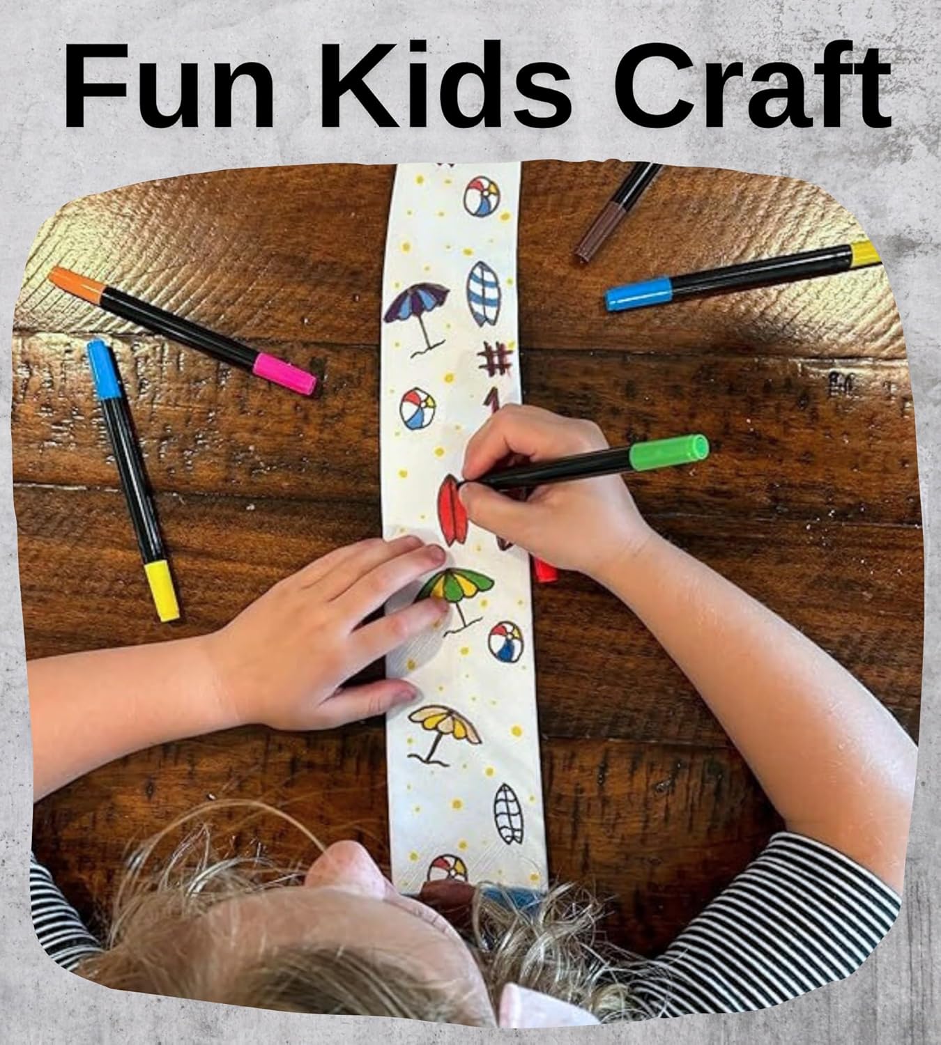 Otis & Oliver Design a Tie DIY Color your own Blank Necktie with included Fabric Markers- Great for Father's Day, Birthday