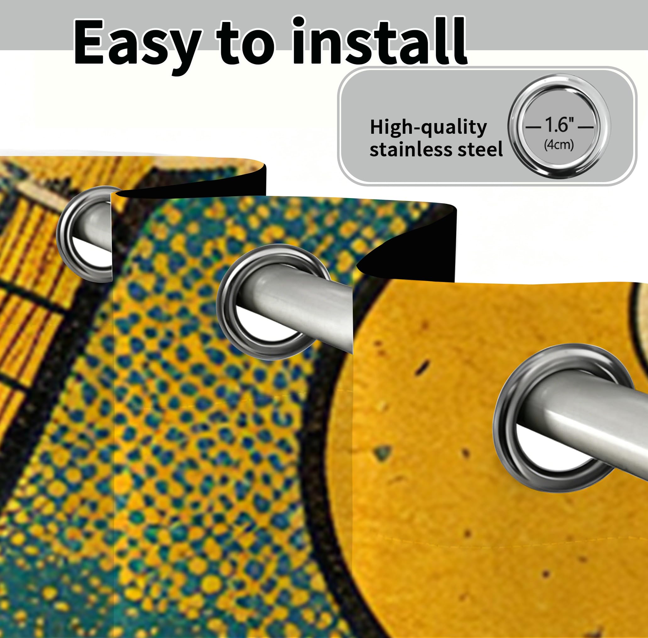 Tende Oscuranti Termiche Isolanti 140L x 260A cm (2 Pannelli) | Chitarra Elettrica Disco in Vinile Protezione Dal Calore E Dal Freddo Con Occhielli Per Grandi Soggiorno e Doppi Portoni