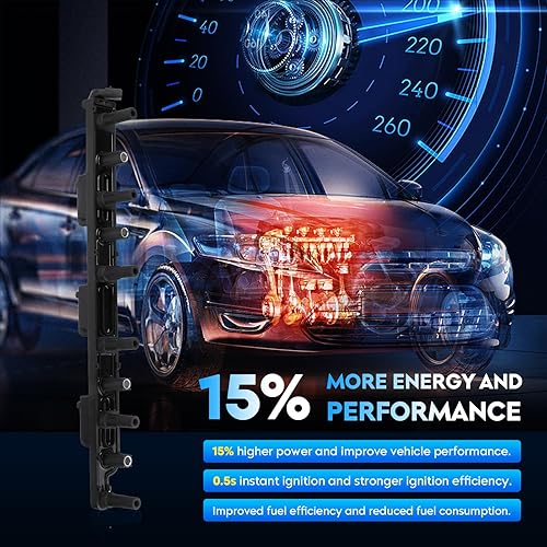 Miniatura 4 de Bobina de encendido para Jeep Grand Cherokee 2000-2004 4.0L L6, TJ Wrangler 2000-2006 4.0L L6, 56041476AA 56041476AB UF-296 610-02833 5C1181 C1263