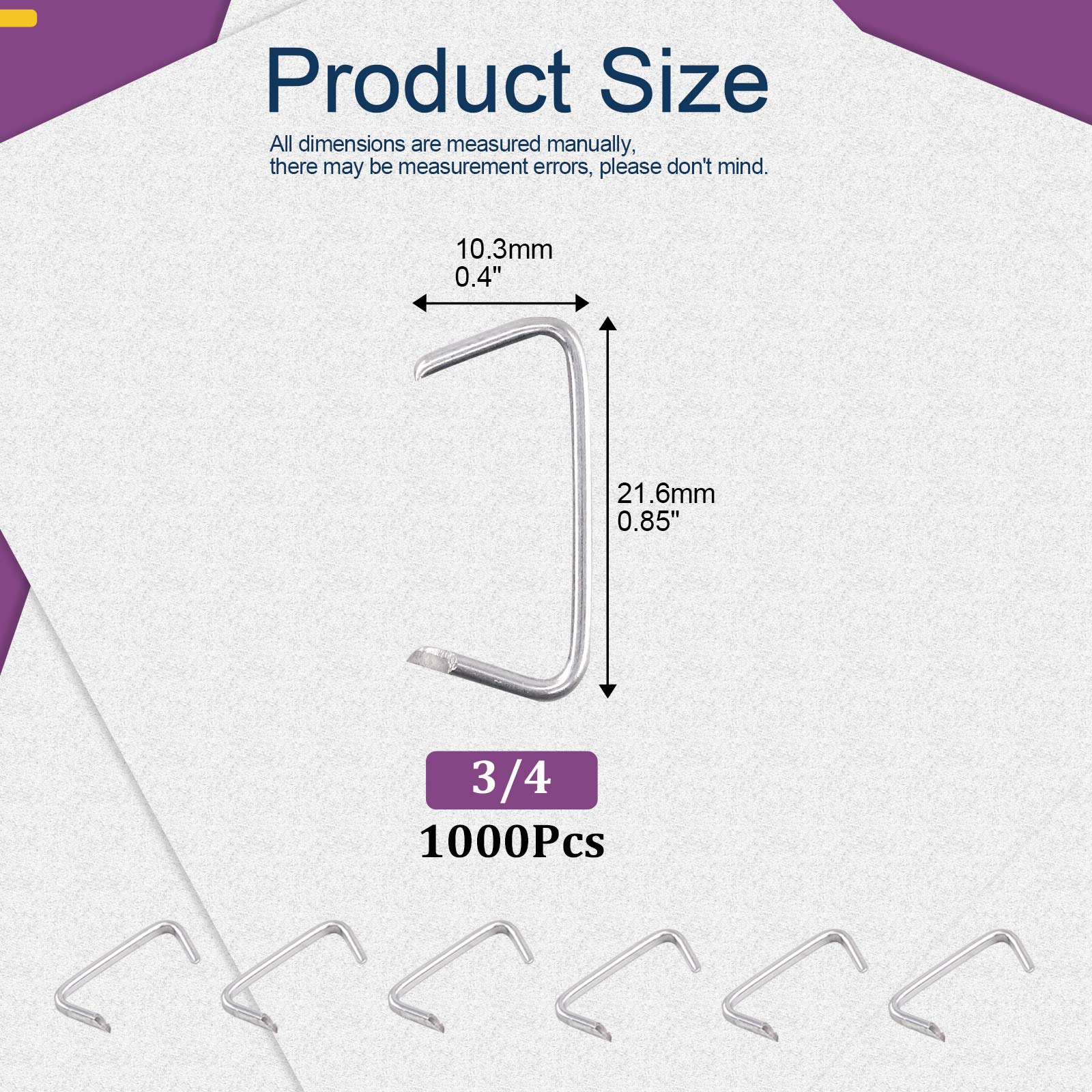 SweetKit di 1000 anelli di maiale zincati da 1,9 cm, kit di installazione professionale per tappezzeria e ammortizzatori elastici, corde, gabbie per animali