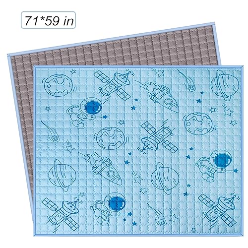 Miniatura 2 de Tapete de juego para bebé de 71 x 59 pulgadas de grosor, de una sola pieza, tapete antideslizante y acolchado para bebé, apto para LIAMST, TODALE,