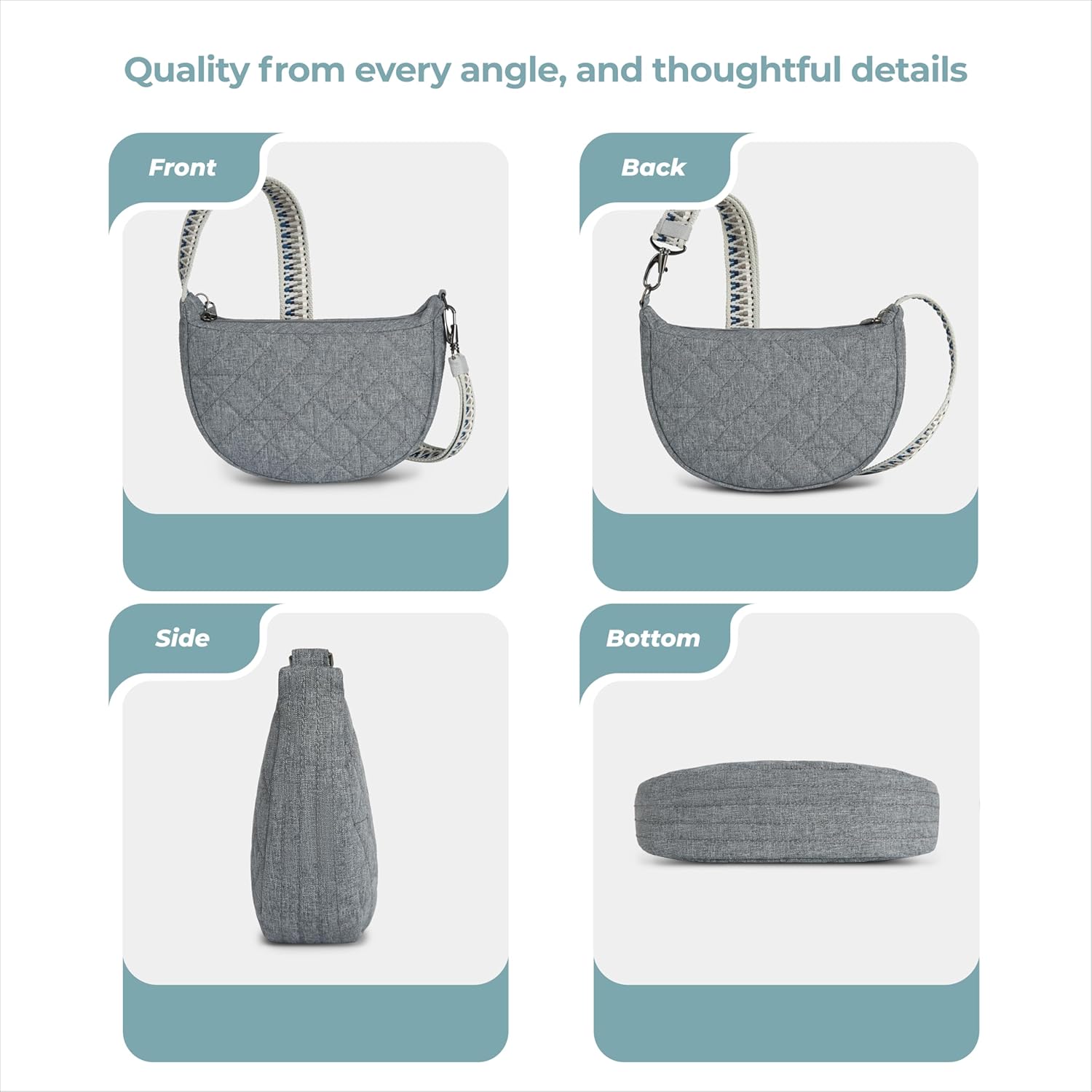 Travelon Anti-Theft Boho Crescent Crossbody - Image 5