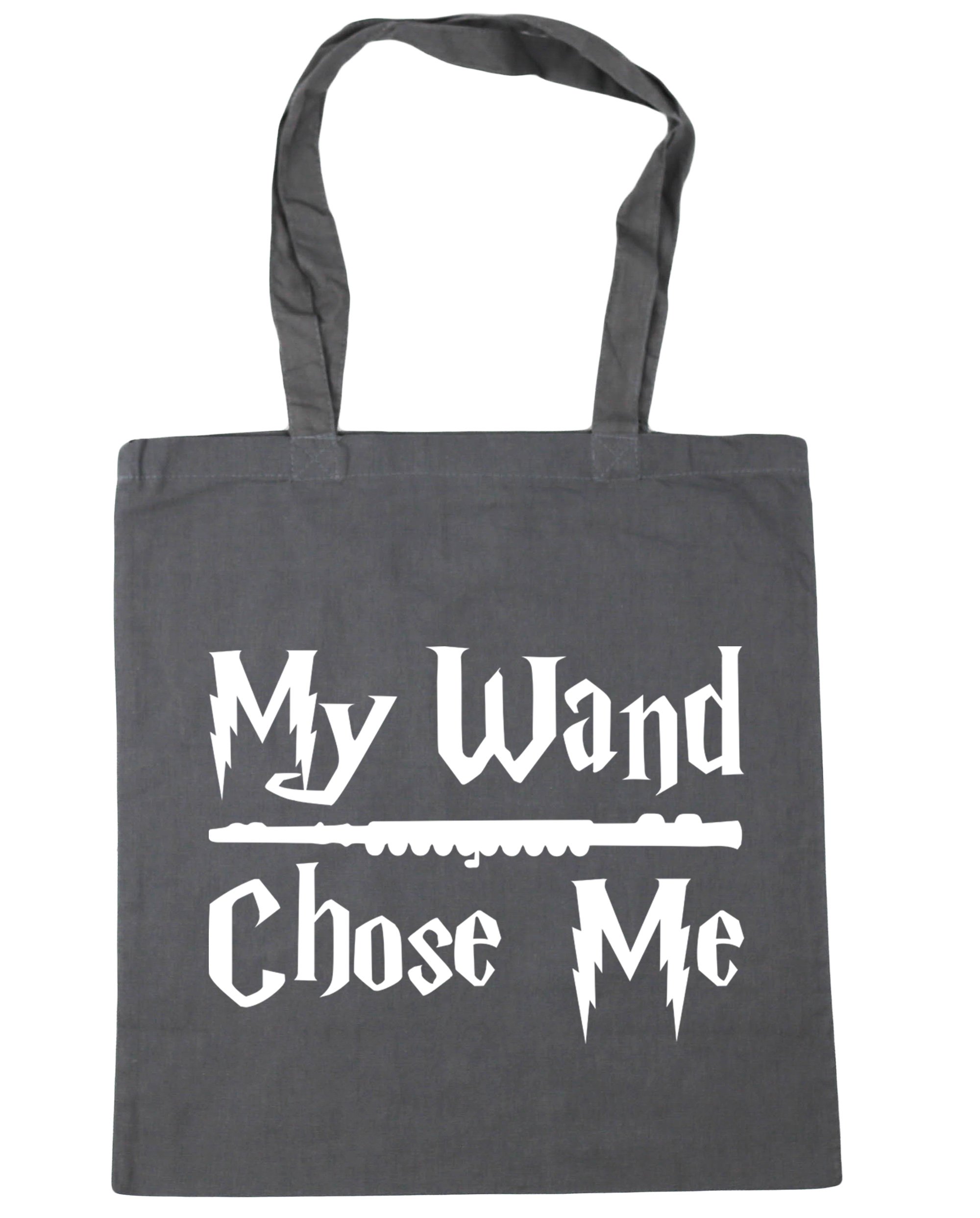 Hippowarehouse My Wand Chose Me (Flute) Tote Shopping Gym Beach Bag 42cm x38cm, 10 litres