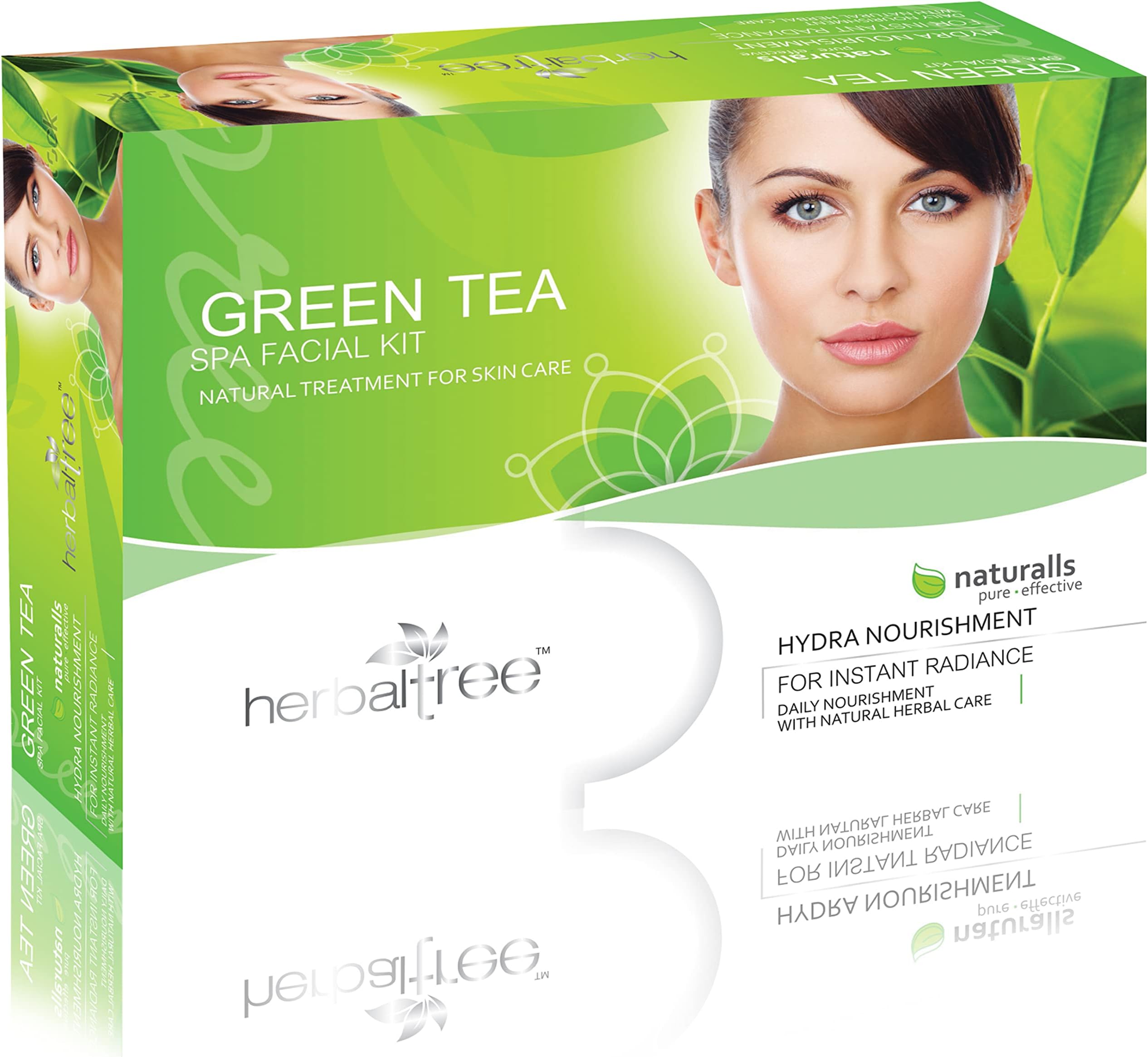 Green Tea facial kit for Reduce Acne, Hydra Nourishment, Instant Radiance with Green Tea & Tea Extract for Lightens Dark Spots & Blemishes (430 gm)