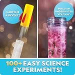 Blue Marble National Geographic Stunning Chemistry Set - Mega Science Kit with 45 Easy Experiments- Make a Volcano and Launch a Rocket, STEM Projects for Kids Ages 8-12, Science Toys