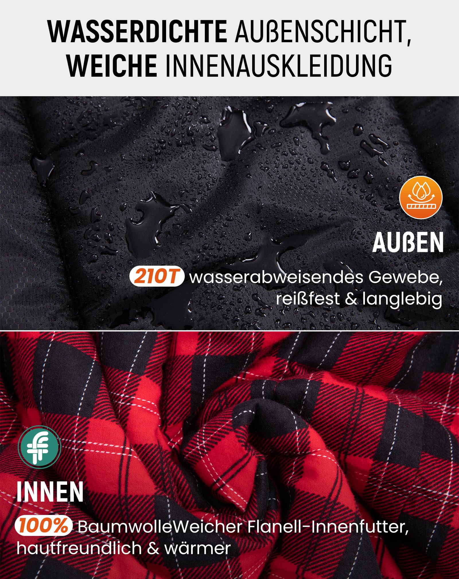 KingCamp Schlafsack für Erwachsene, Winter, Flanell, kompakt, 3-4 Jahreszeiten, Decke für Camping, Reisen, Zelte, Wandern, Outdoor, Indoor, 4 ℃ bis -15 ℃/230 x 90 cm