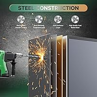 Vista 8 de Letaya - Armario de almacenamiento de metal con puerta con cerradura y 5 estantes, gabinete de acero de 6 niveles, 72 pulgadas de alto x 36 pulgadas