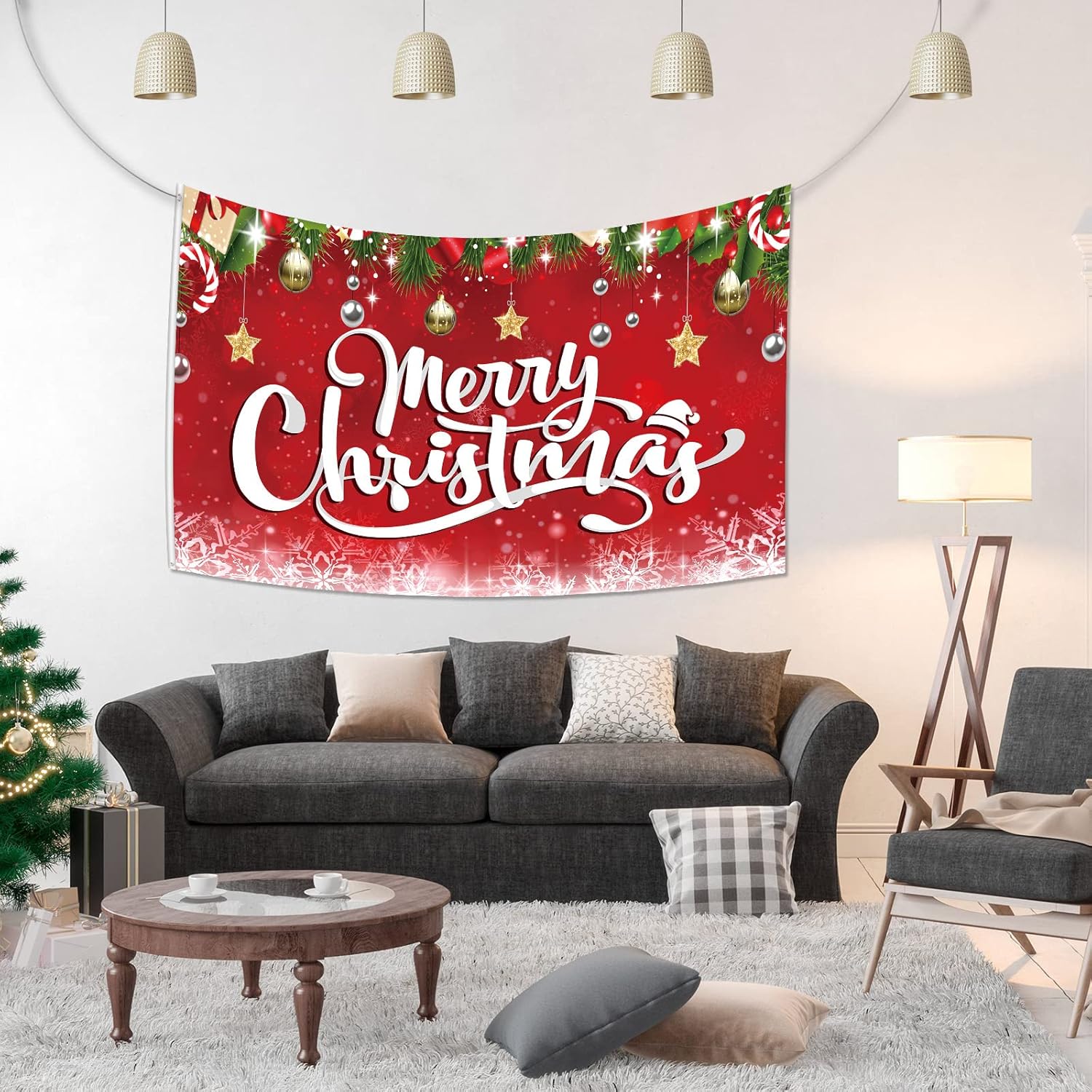 Tiamon Merry Christmas Flag 3 x 5 ft Happy New Year Double Sided Christmas Flags with Metal Grommets for Winter Holiday Garden Yard Indoor Outdoor Gift Decoration - Image 6