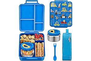 Go Be Kids Snack Spinner- Animal Lunch Box Kids Bento Box With...