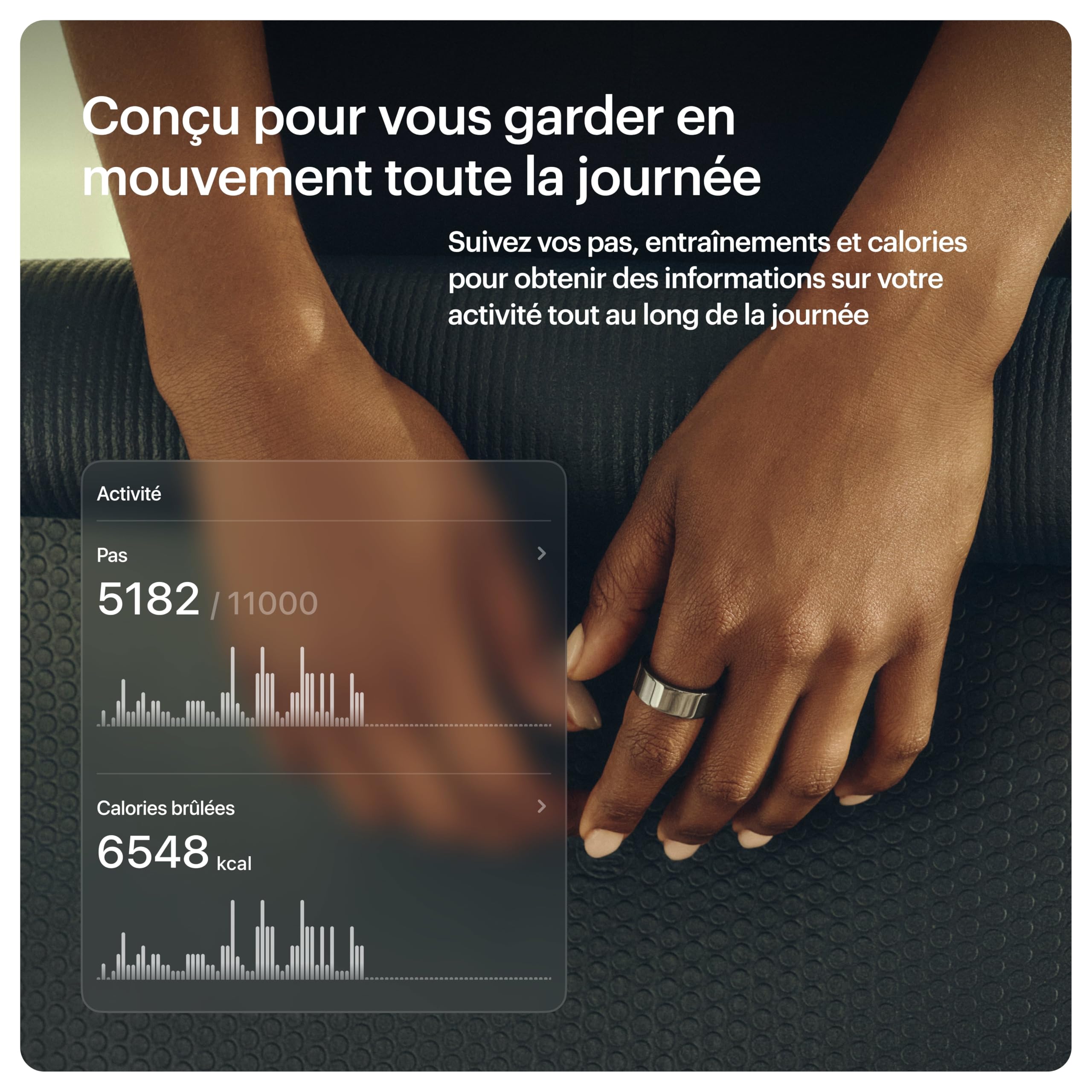 ULTRAHUMAN Ring AIR – Bague connectée de Suivi de santé, Choisissez d’Abord Votre Taille grâce au kit de Mesure ; Suivi du Sommeil ; Bague Intelligente pour Hommes et Femmes (Argent Spatial, 14)