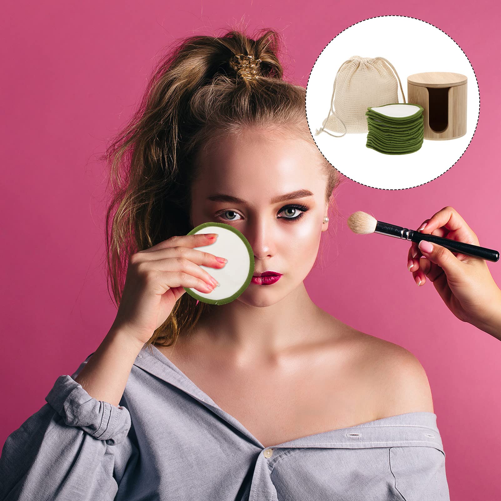 FRCOLOR 2sätze Wiederverwendbare Makeup Entferner Pads Teiliges Mit Abschminkpads Für Zuhause Und Sanfte Und Peeling Und Praktisch