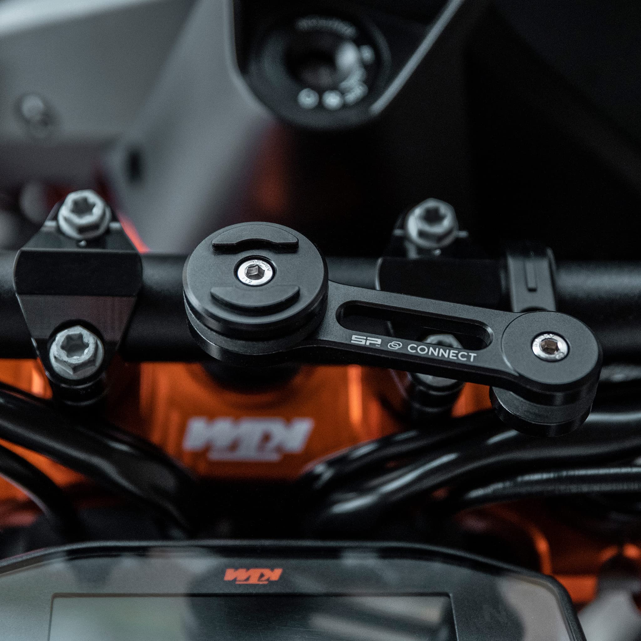 SP Connect Motocyklowy uchwyt na telefon komórkowy z modułem antywibracyjnym | SPC+ | do motocykla, roweru, motoroweru, akcesoriów do wszystkich smartfonów, takich jak iPhone Samsung