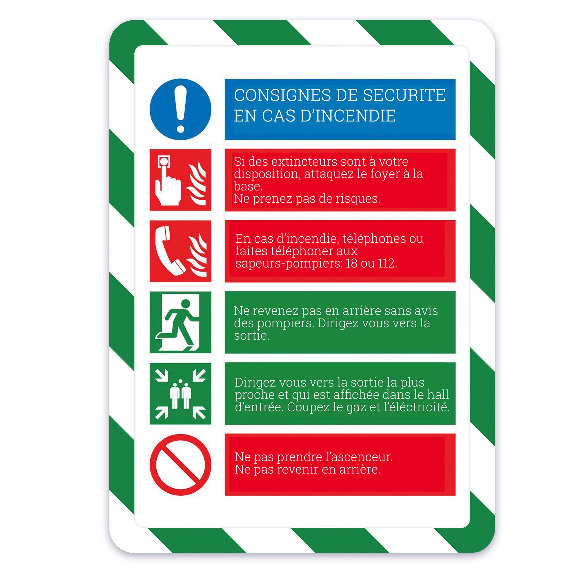 Tarifold A4 Adhesive Safety Frame - Green/White (Pack of 2)