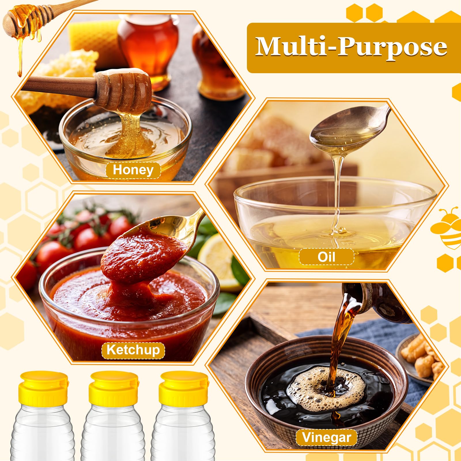 Hoolerry Condiment Squeeze Bottles