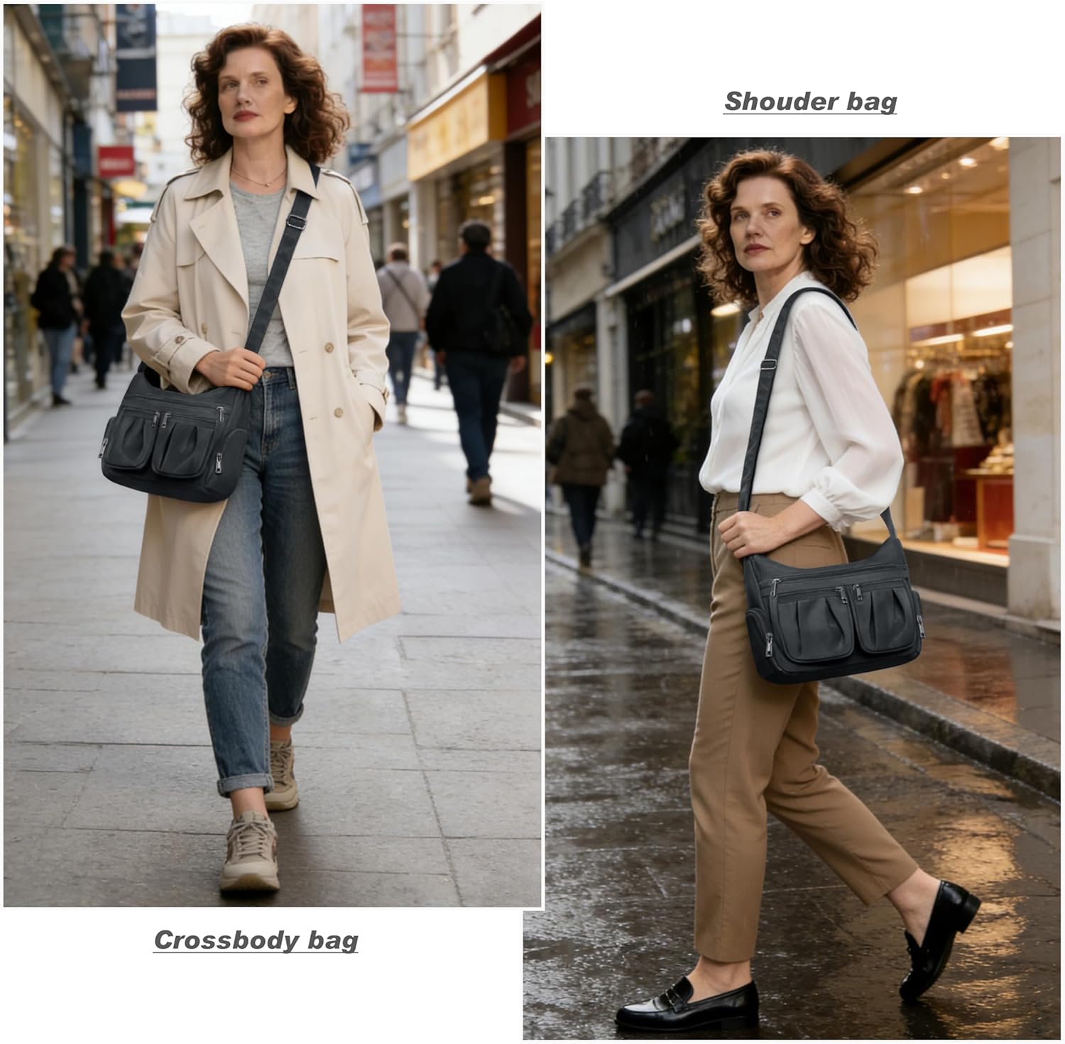 VOLGANIK ROCK Crossbody Purses for Women Shoulder Handbags Lightweight Waterproof Nylon Travel Bag Ladies Pocketbooks