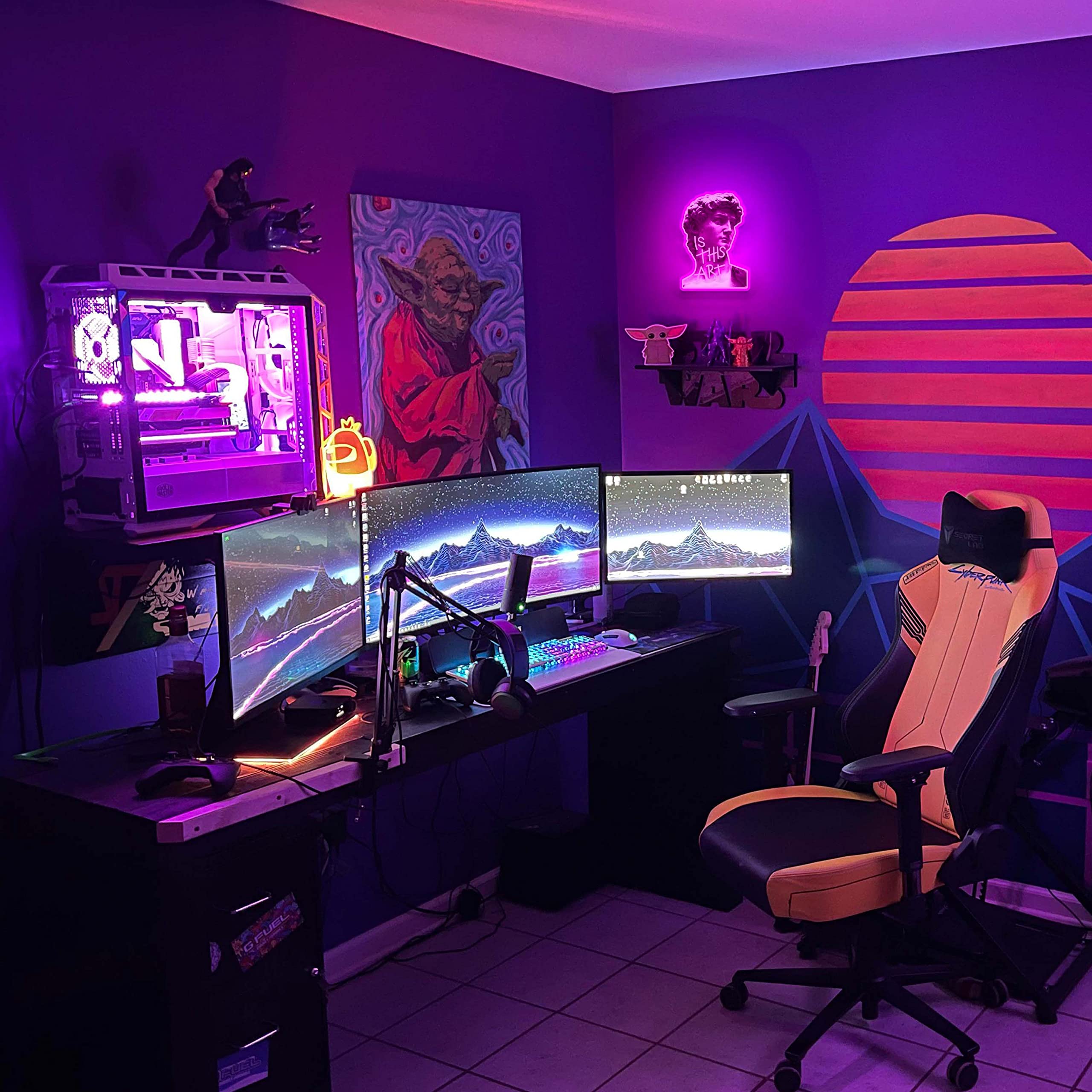 Amazon.co.jp: GGK レトロ ダビデ像 ネオンサイン Is This Art