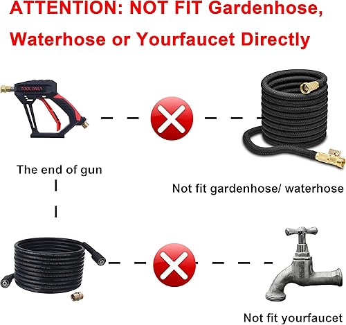 Miniatura 3 de Tool Daily Pistola de lavado a presión corta con cañón de espuma, pistola de lavado a presión corta Tool Daily con cañón de espuma