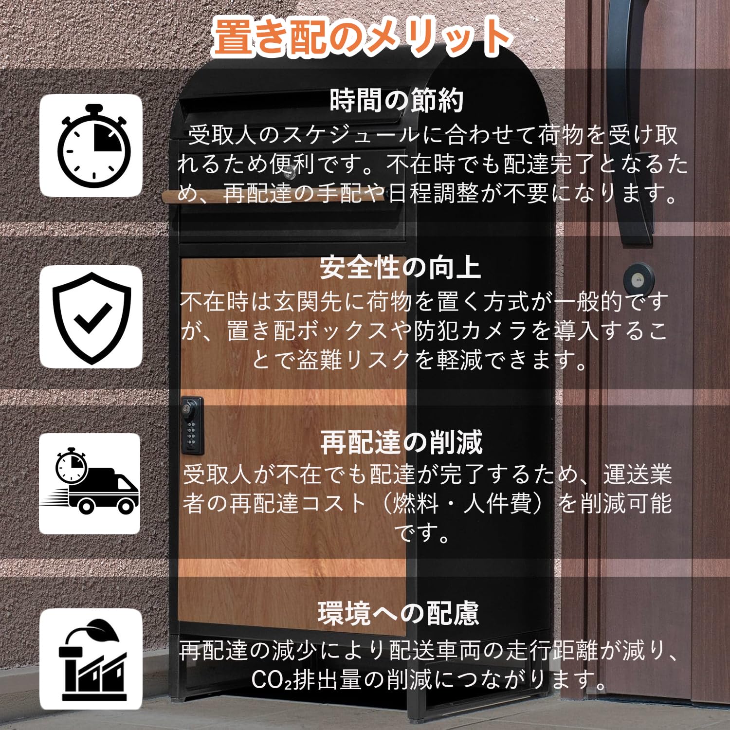 Amazon | LETLED 置き配マグネット 置き配ステッカー 置き配プレート