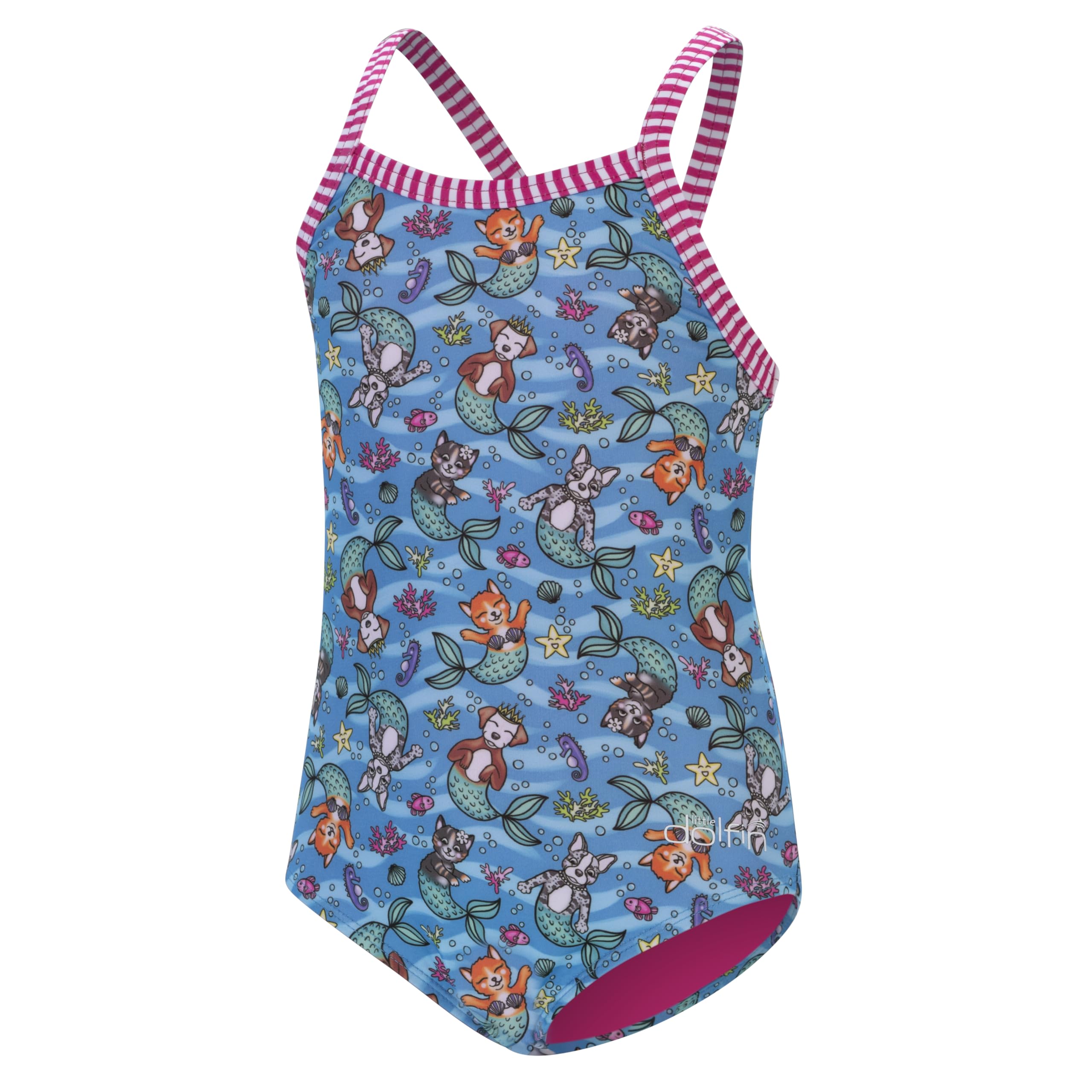 Dolfin Little Girls One Piece Swimsuit for Little Girls and Toddlers