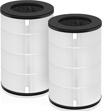 AP-T30 AP-PET35 Replacement Filter for HoMedics TotalClean Air Purifier AP-T30FL AP-T30WT AP-PET35FL AP-PET35-WT, 360 Filtration 5 Layers 3 in 1 H13 True HEPA Filter, 2 Pack