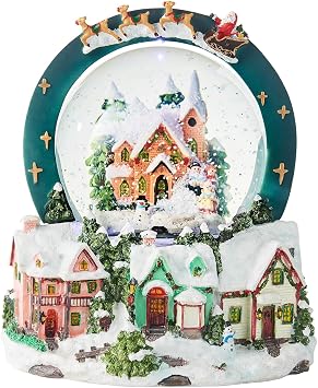 WeRChristmas 20 cm Pre-Lit Scene Musical Animated Snow Globe Christmas Decoration
