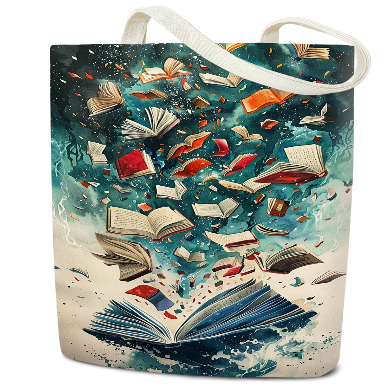 Nopoben Canvas Tote Bag For Women, Aesthetic Shopping Bag Foldable Bag Reusable Tote Bag, Gifts for Friends