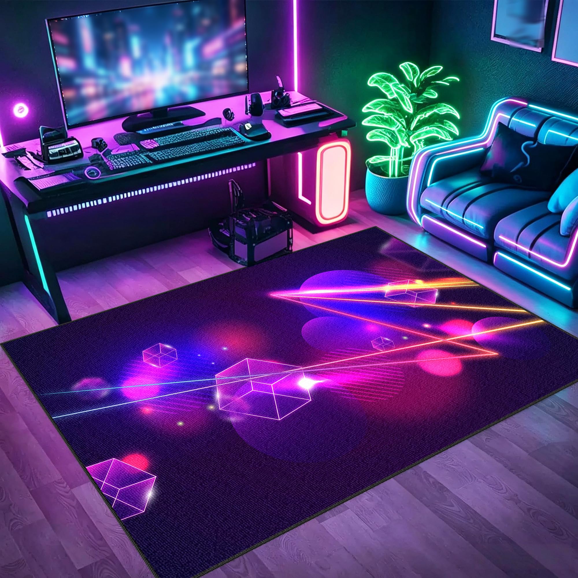 Tapis de jeu pour salle de jeu et grand tapis sol gaming