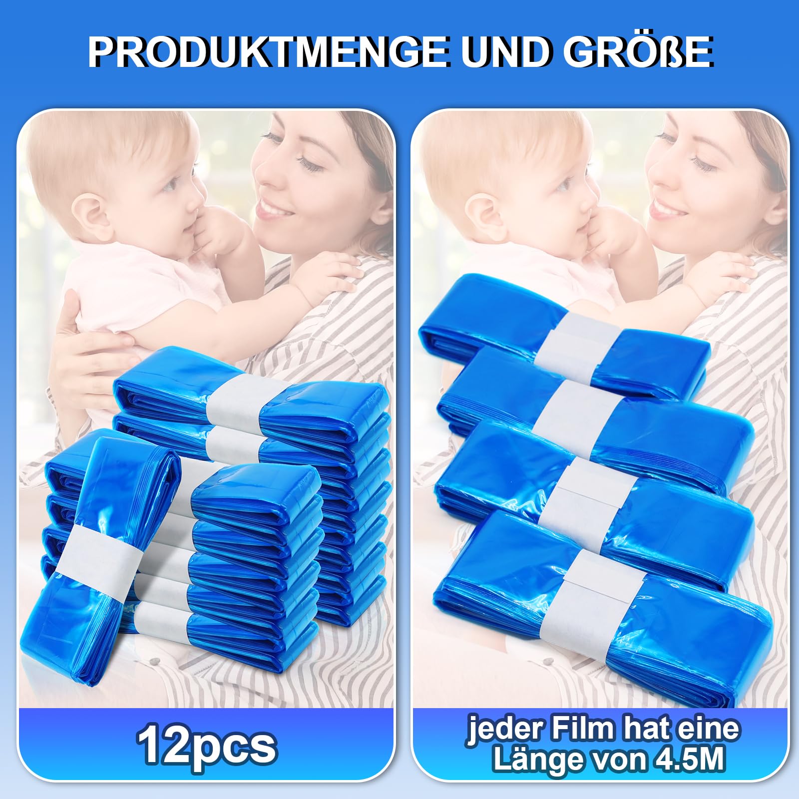 Nachfüllfolie für Windeleimer Kompatibel und umweltfreundlich, 4,5M für alle Windeleimer