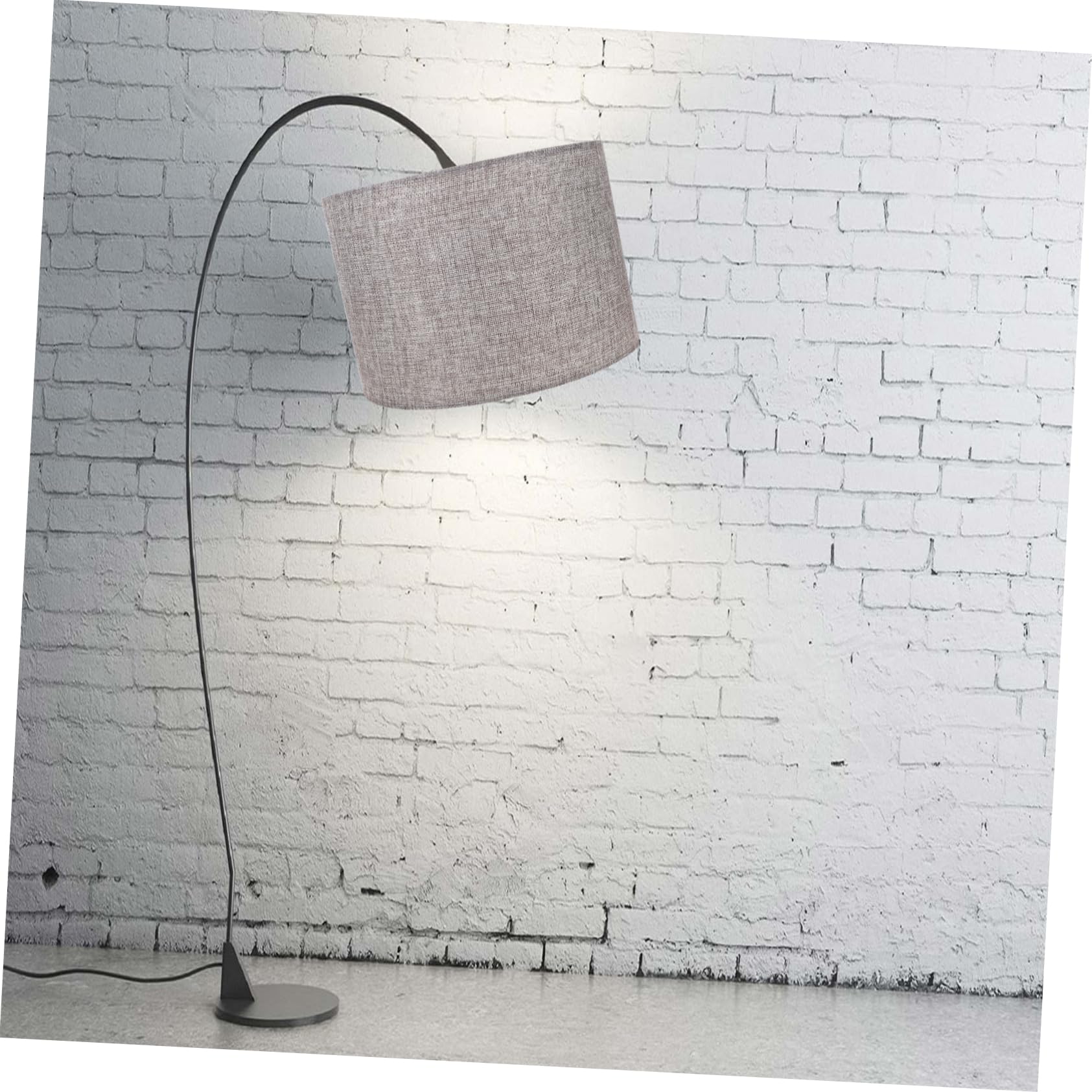 Paralume Tessuto Cilindrico Grigio per Lampade da e Scrivania e Design per Camera da Letto e