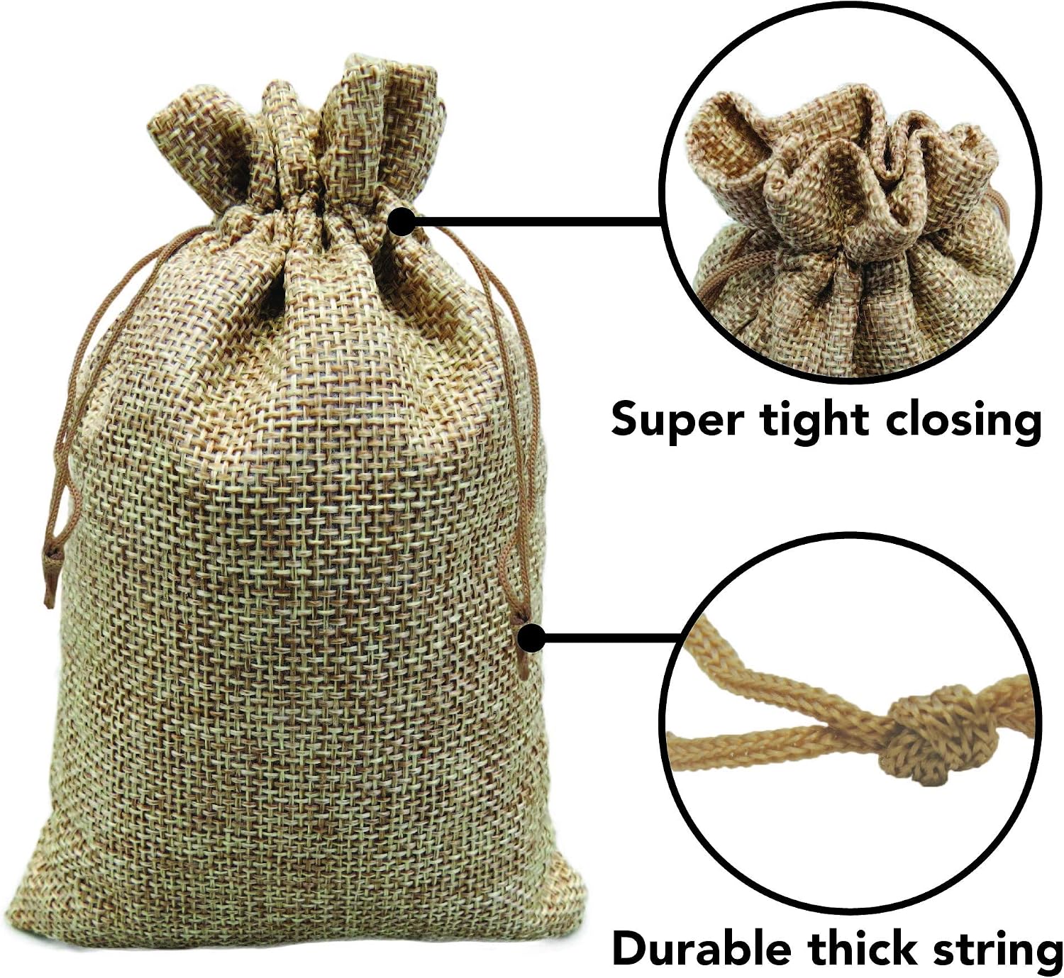 !RAKRISA 25 Pcs 4x6 Inch Burlap Bags With Drawstring | Jute Drawstring Bags for Party Favors, Wedding Party Favor & Gifts