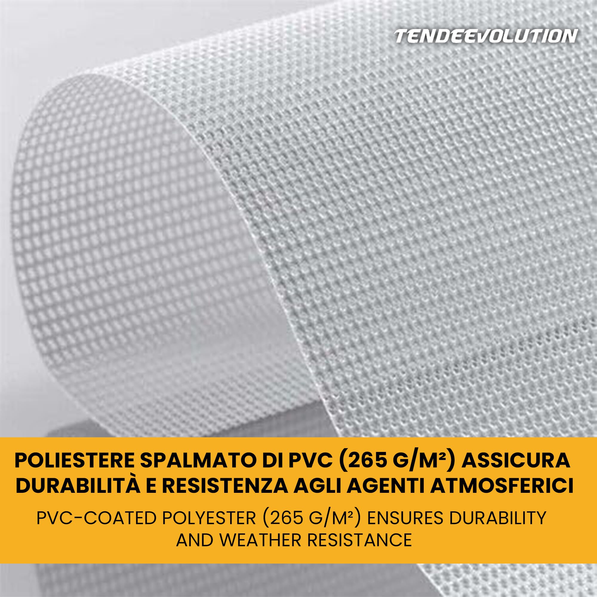 Rete Ombreggiante Nautica In Poliestere PVC - Bianco, Ignifuga, 3.20m Altezza, Al Metro - Foto 8