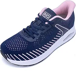 Tênis feminino de caminhada com bico largo, tênis de corrida, academia, atlético, para fascite plantar, alívio da dor nos pés, 36-42