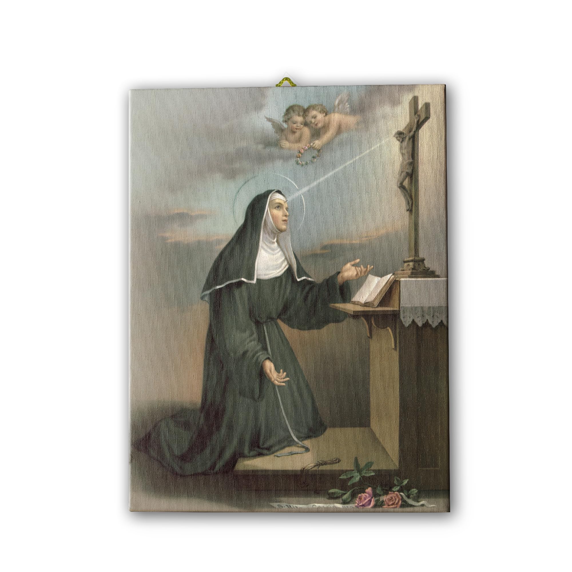 Fratelli Bonella Tela Pittorica San Charbel – 30x40 Cm – Quadro Religioso Su Tela Di Cotone – Made In Italy
