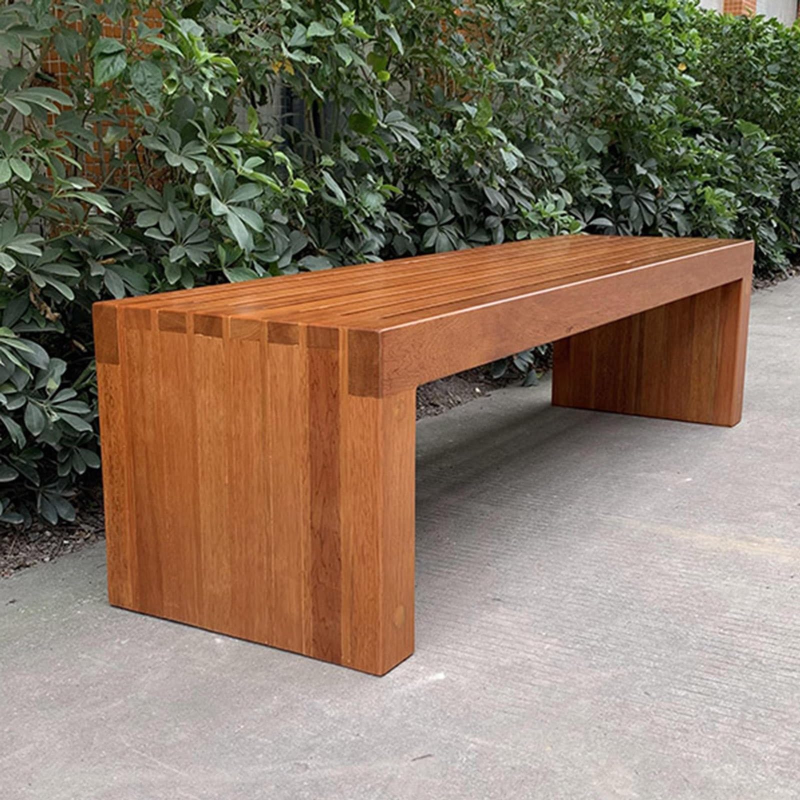 Panchina da Giardino, Panca in Legno per Sala da Pranzo, Ingresso, Giardino, Bordo Piscina, Panca da Pranzo Senza Schienale per Patio con Seduta a Doghe, Ideale per Esterni e Interni